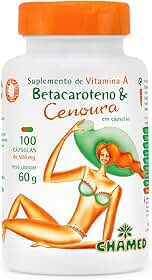 Betacaroteno 500 mg, Natural, Chamel, 60 g, 100 Cápsulas