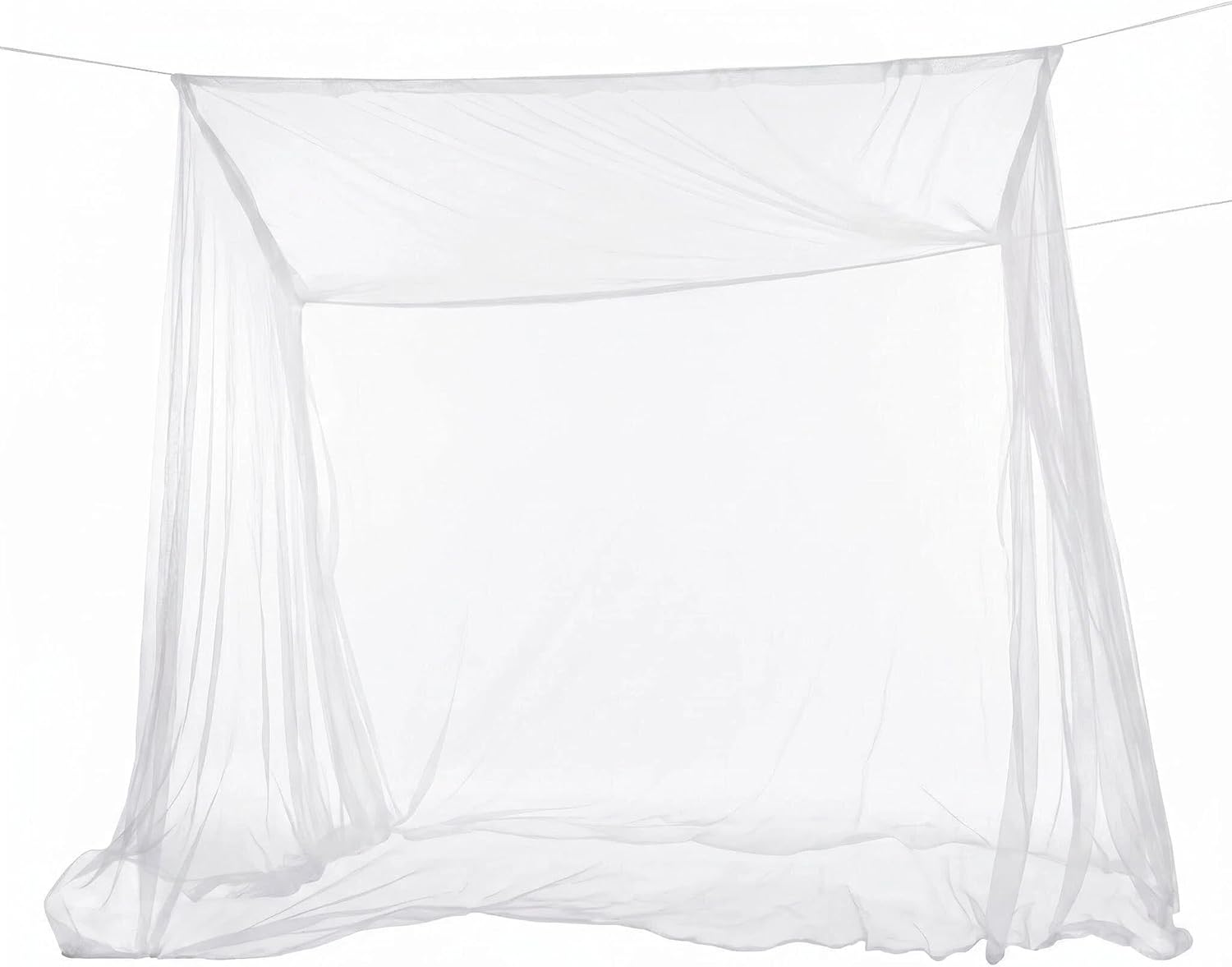 Large 16'x10' Square Outdoor Enclosure Net with Single Door - Breathable Mesh Canopy for Patio, Yard, Deck, Garden - Portable Sun Shade Shelter for Camping & Backyard (White, 10x10x8.2feet)