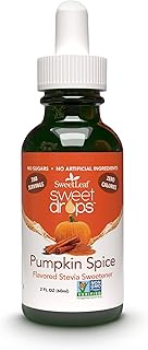 SweetLeaf Sweet Drops - Flavored Stevia Liquid Sweetener, Organic Stevia Extract, Zero Calories, Gluten Free, Keto Friendly, Non GMO, Natural Flavor - Pumpkin Spice, 2 Fl Oz (Pack of 1)
