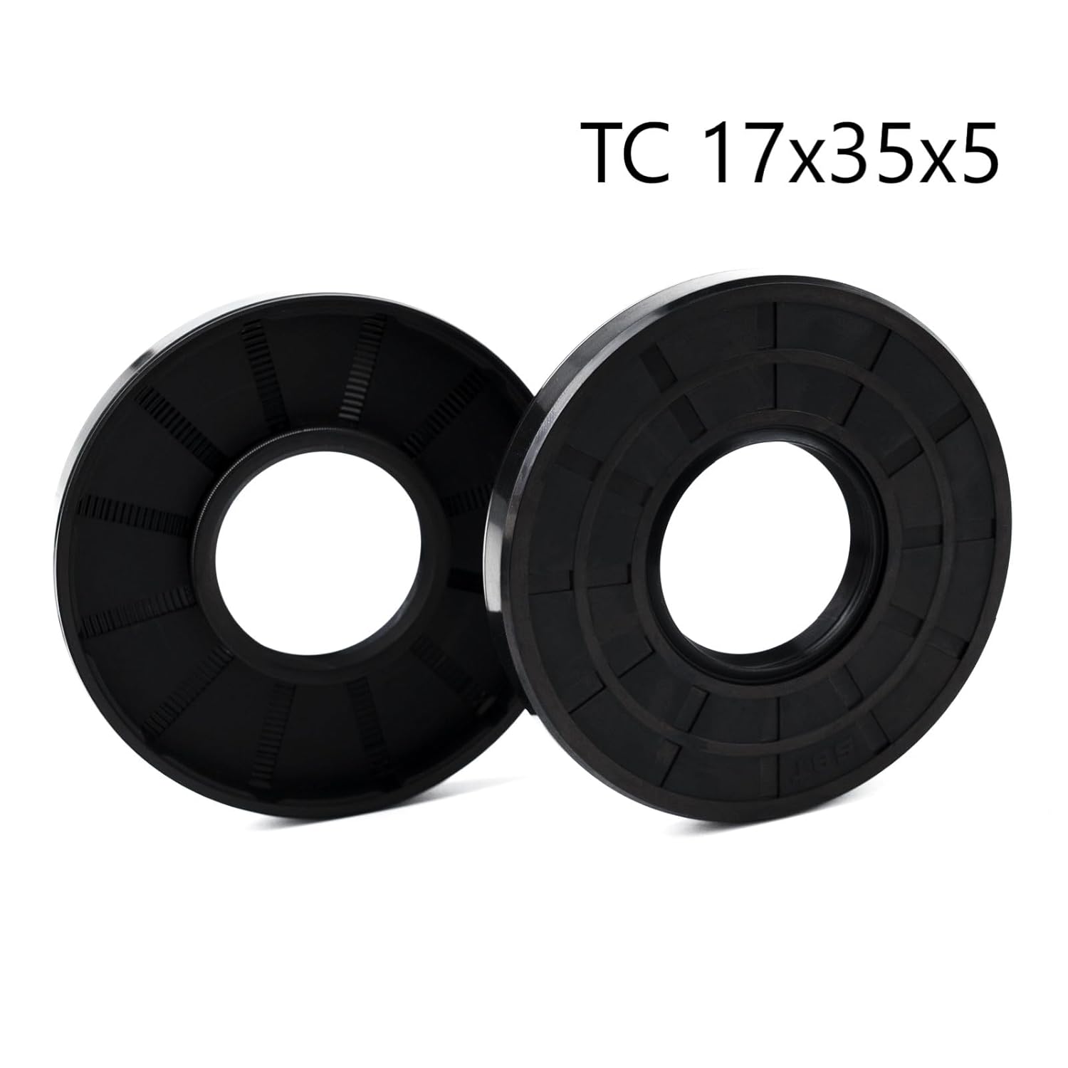 XIKE 2PCS TC 17x35x5 Oil Seal,Oil Shaft Seal,Double Lip Seals with Spring for Bearing Shaf