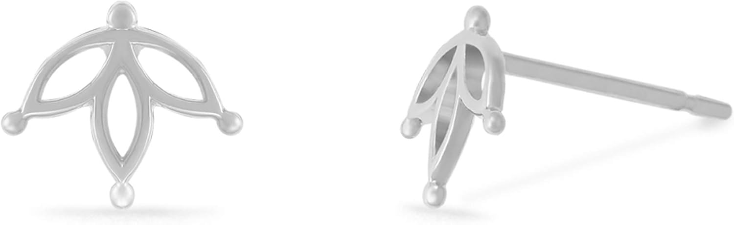 Boma Jewelry Sterling Silver Lotus Flower Stud Earrings - Image 2