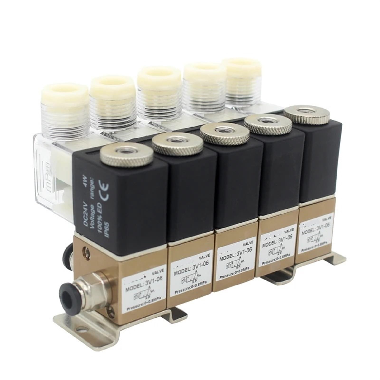 Jgodgqpm Ac110v 6Mm Fittings 3V1-06 3/2 Way Normally Closed Pneumatic Solenoid Valve Combination Positive And Negative Pressure Universal Control Suction Cup(,6F)
