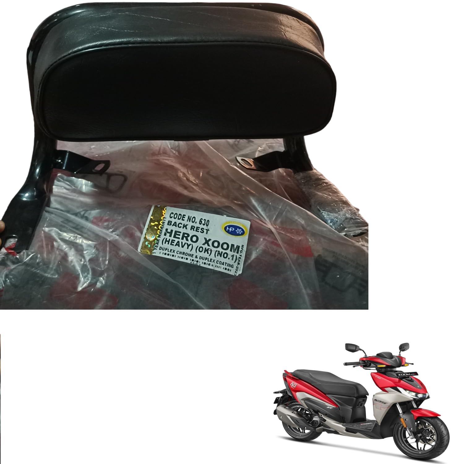 GadiBike Comfortable Backrest Suitable for Hero Xoom Scooter