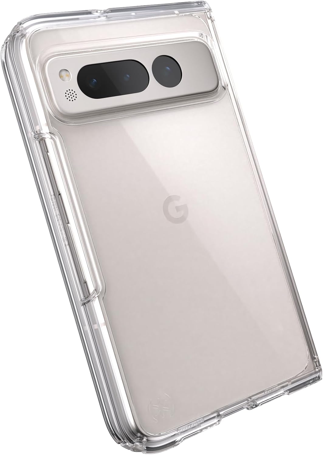 Speck Clear Google Pixel Fold Phone Case - One Piece, Foldable, Anti-Yellowing Phone Case with Drop Protection - Presidio Perfect-Clear Fold