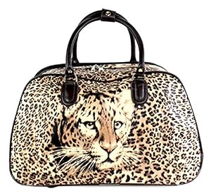 Big Handbag Shop Große Handtasche, Reisetasche, Handgepäck, Kabinengröße, für Wochenendtrips, Trolley-Tasche, - Coffee - Leopard Print - Größe: Einheitsgröße Big Handbag Shop Große Handtasche, Reisetasche, Handgepäck, Kabinengröße, für Wochenendtrips, Trolley-Tasche, - Coffee - Leopard Print - Größe: Einheitsgröße