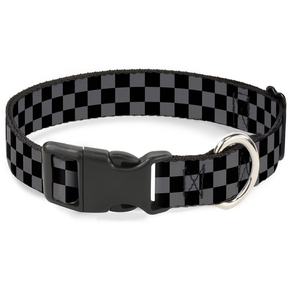 Collar de rombos Buckle Down pc-w30322-s perro pequeño 9-15 pulgadas accesorio estampado gris