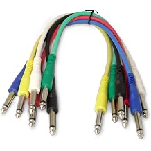 Snakebite 6 Professional Patch Cables. Mono, straight, jack to jack connectors. Ideal for linking guitar effects pedals or use on studio patchbays