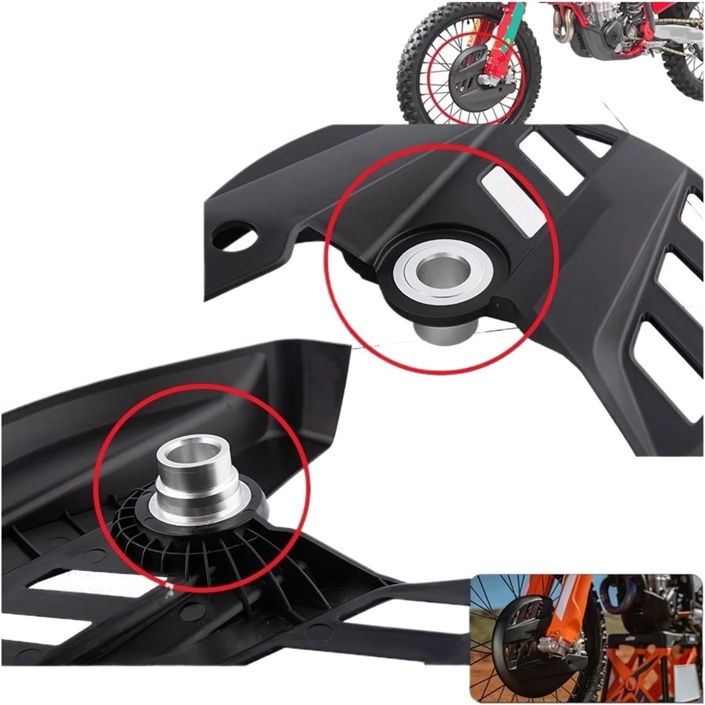 Motorcycle Front Brake Disc Guard Protector Compatible with Husqvarna 125 150 250 300 350 450 SX SX-F XC XC-F TPI EXC EXCF XCW XCFW(Yellow)