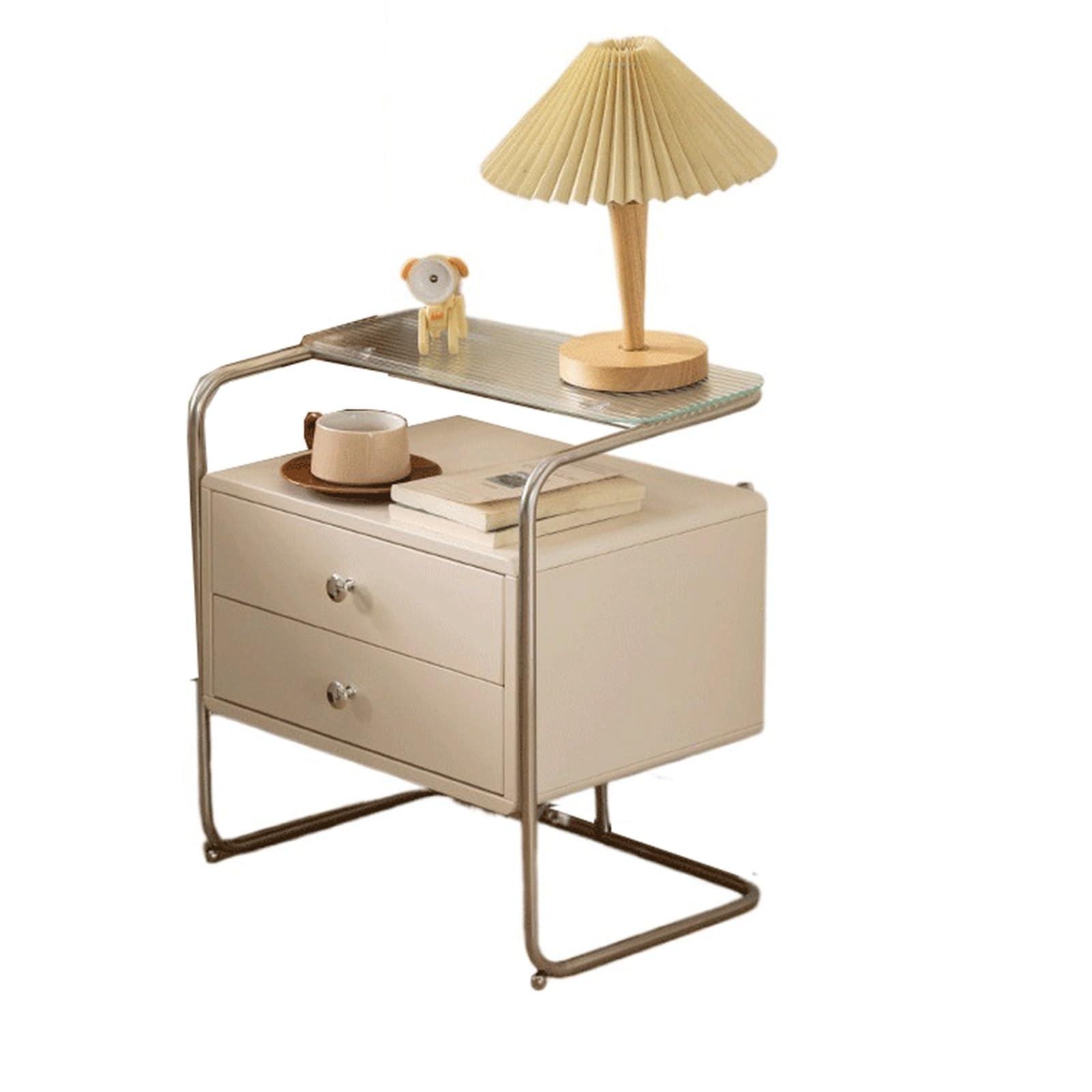Table de chevet en acier pour un réveil serein avec vos livres et une lampe à portée de main