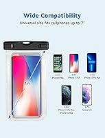 Vista 5 de Funda impermeable bolsa seca universal impermeable compatible con iPhone 13 Pro Max1211XRGalaxy S22S21 de hasta 70 pulgadas bolsa de teléfono