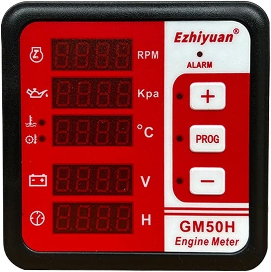 GM50H MK3 Red Engine Multi-Function Digital Instrument Diesel Generator Monitor with GM50HR with R485 Communication Function