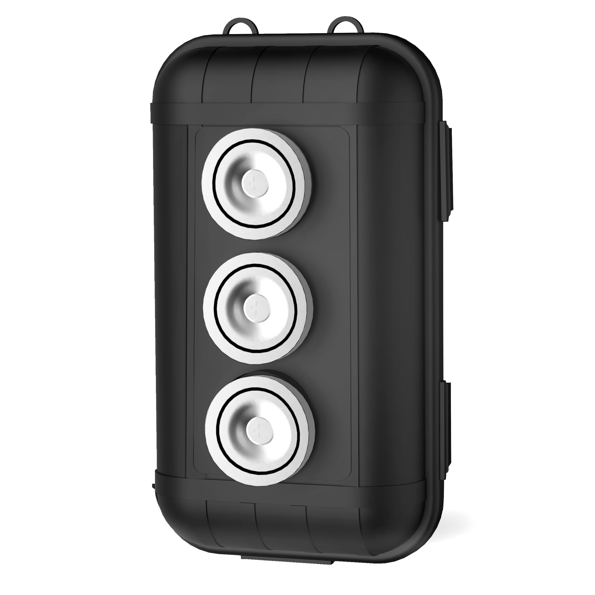 Magnetic Key Box, Hide a Key Magnetic Car Waterproof Key Case for Outside Travel, Hide a Key Box for Cars, SUV, Truck - Black 3 Magnets 1Pack