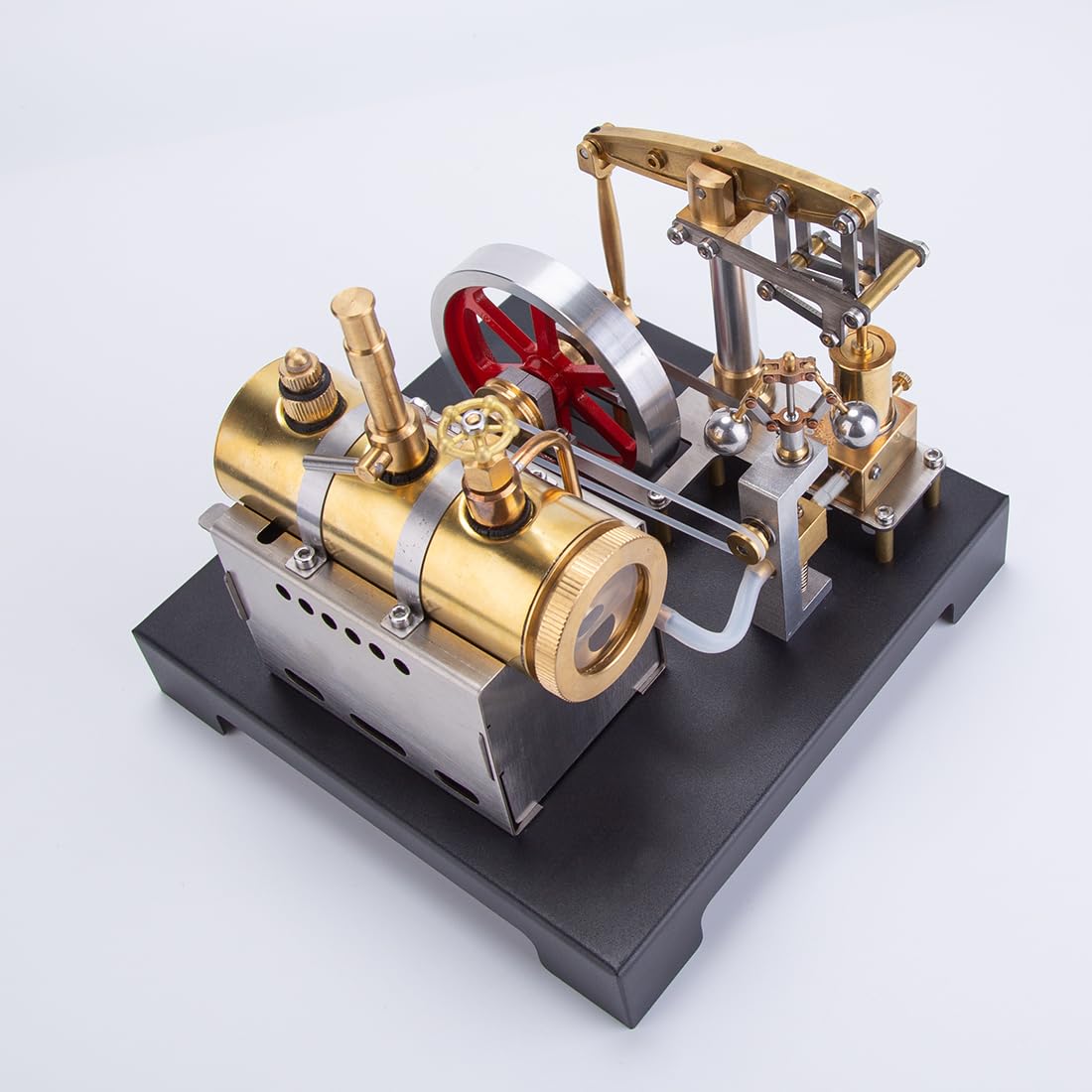BuildCubes Kit de construcción de máquina de vapor, modelo de máquina de vapor estacionaria con caldera horizontal, kit educativo científico para adultos y jóvenes a partir de 16 años