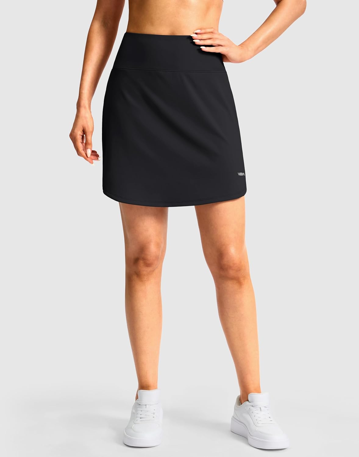 Viodia 18" Long Skorts High Waisted Golf Skirts for Women Athletic Tennis Casual Skort Knee Length Skirt with Shorts - Image 3