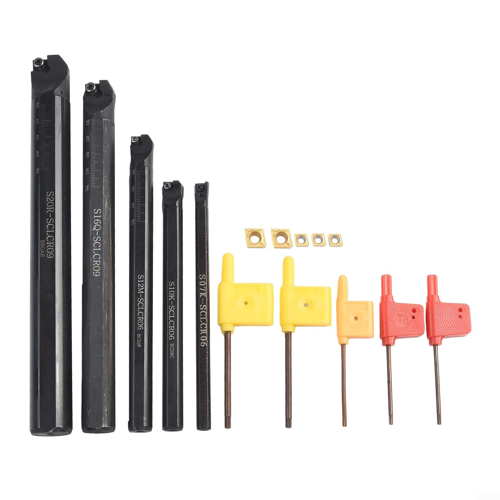 Soporte de barra de mandrinar SCLCR09 para herramientas de torneado con insertos CCMT para diversos entornos de mecanizado, incluida la inspección manual