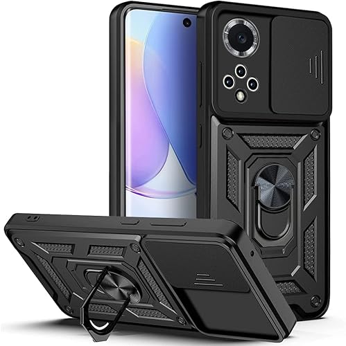 CCSmall Funda resistente para Huawei Nova 9Honor 50 con ventana de cámara deslizante resistente protección de grado militar soporte integrado de