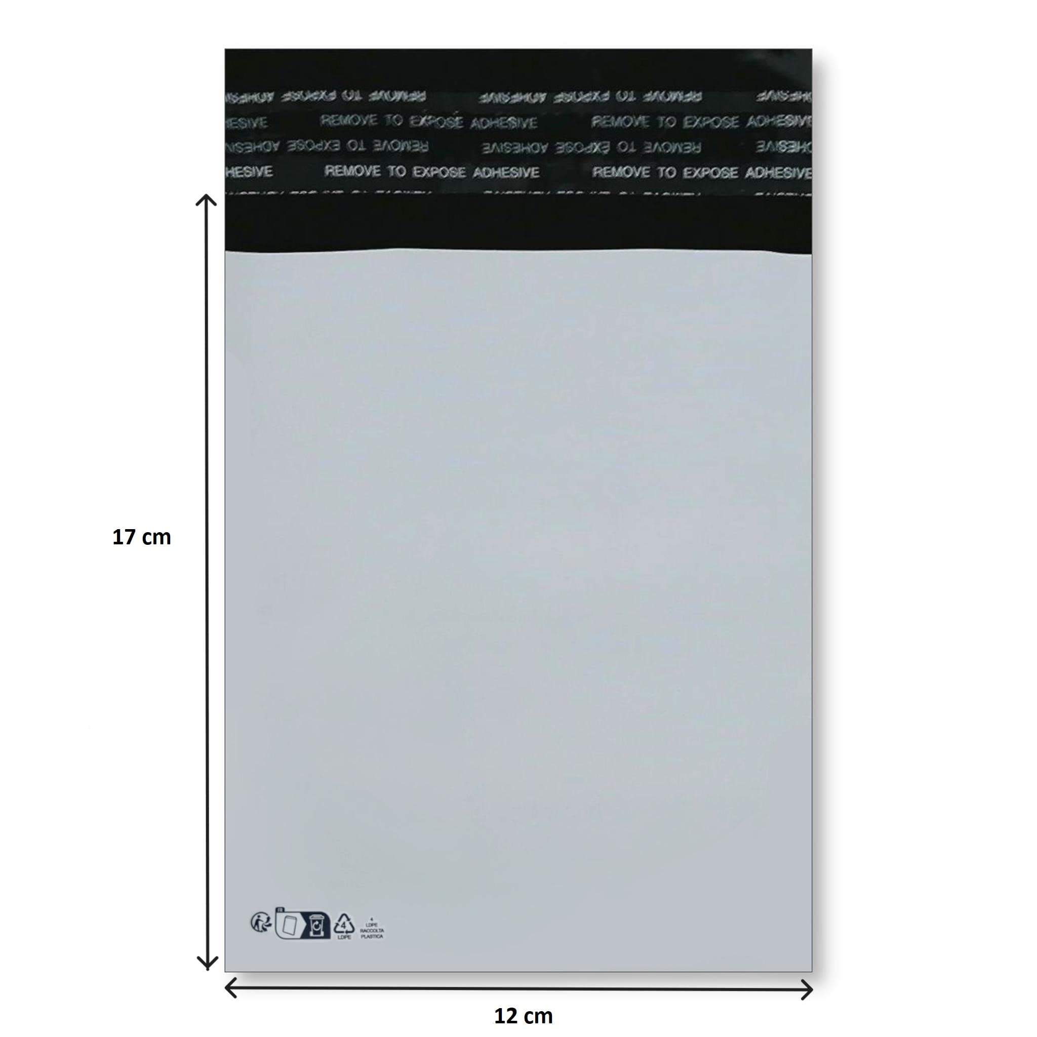 5000 Enveloppes plastique A6 C6 pochette d'expédition en plastique blanche opaque A6 120 x 170 mm 50 micron sac livraison opaque 12 x 17 cm Enveloppe envoi fine légère solide inviolable et imperméable