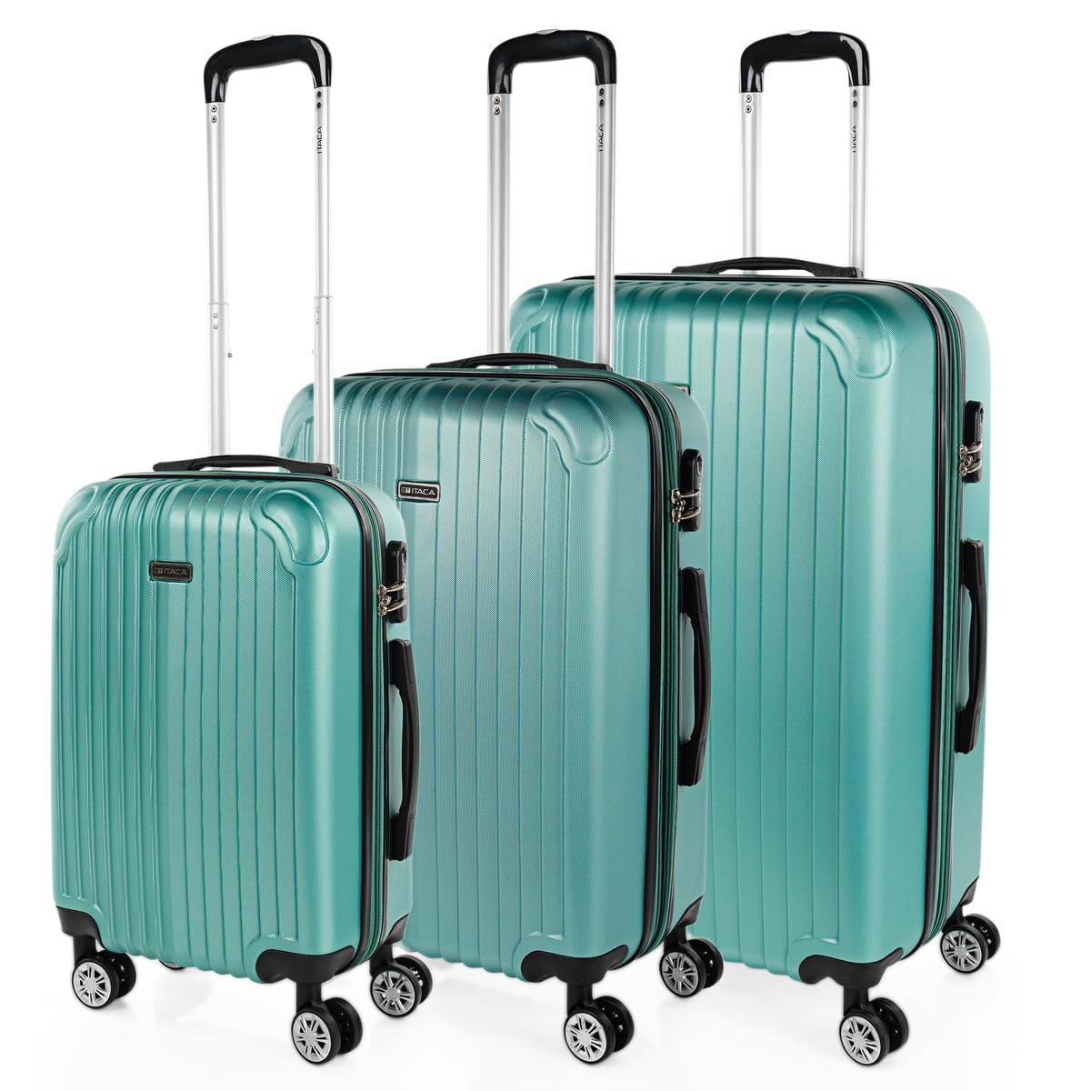 ITACA - Maletas Grandes De Viaje Rígidas Ligeras con 4 Doble Rueda 360° Maleta Grande 23 Kilos Alta Resistencia Extensible Maleta XL Duradera, Mandarina — view 47
