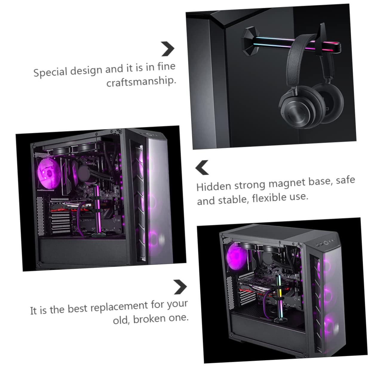 BESTonZON Soporte para Tarjeta Gráfica Ajustable Soporte Magnético para Gpu Compatible para Montaje De Hardware Pc Material Resistente