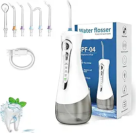 Irrigador Oral Avançado, Modo Faça Você Mesmo, Jato de Água Ultrassônico, Design sem Fio, Capacidade de 320ml, 7 Bicos, para Uso Doméstico e em Viagens