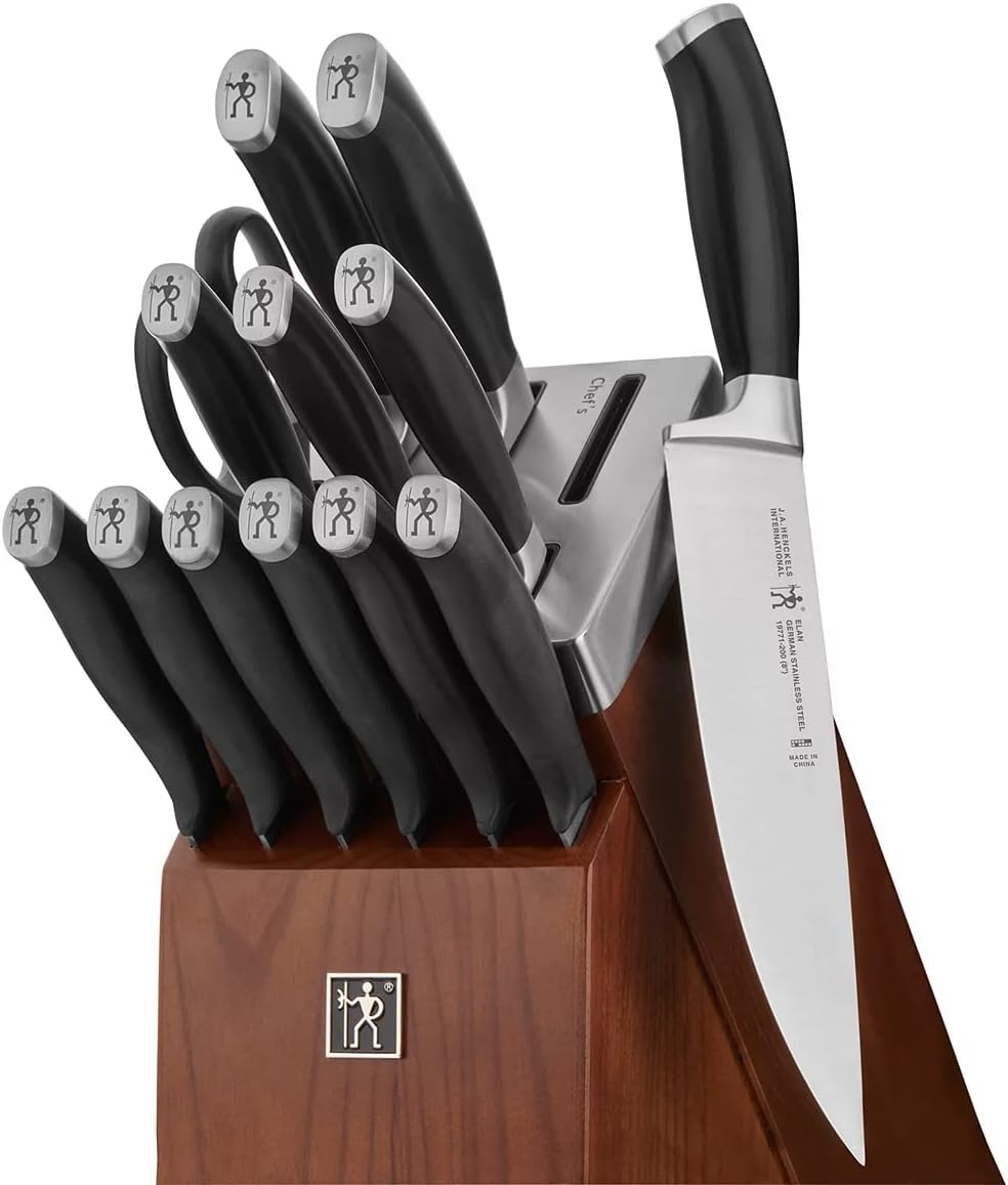 J.A. Henckels International Elan 14 Piece Set Self-Sharpening Block