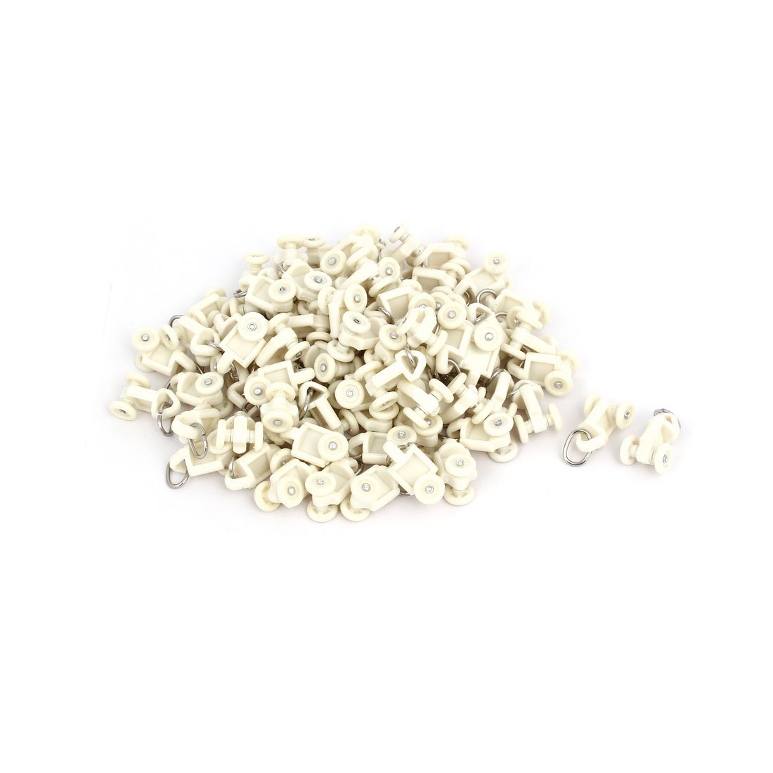 Roue de rail de rideaux 10 mm galet double coulissant beige x80