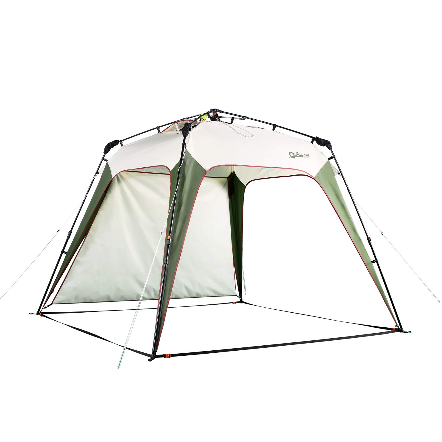 Mobihome 8.2'x8.2' Pop Up Canopy Tent Easy One Person Setup Instant Outdoor Beach Canopy Folding Portable Sports Shelter with 1 Sidewall - Olive