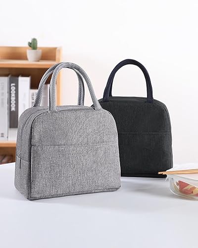 Miniatura 4 de Lonchera térmica para mujeres y hombres, lonchera reutilizable con asa, bolsa de almuerzo a prueba de fugas para el trabajo, picnic, universidad
