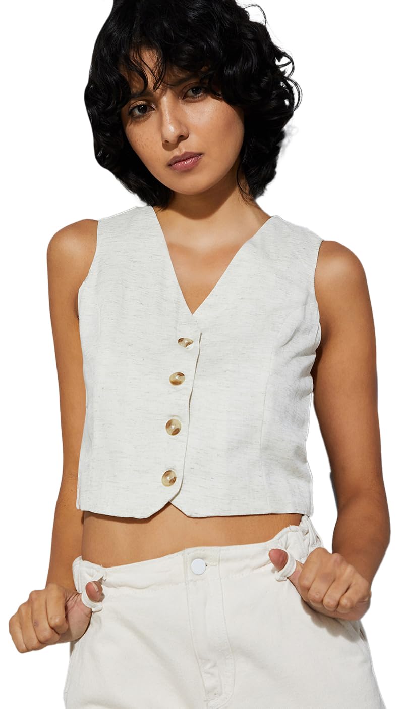 max Women Cotton Regular Fit URB_N Solid Vest Top-picture-16