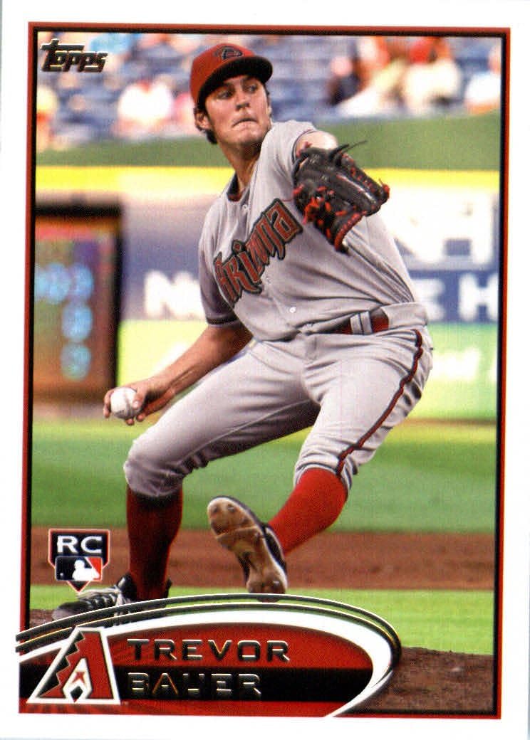 2012 Topps Update Series Baseball Rookie Card #US213 Trevor Bauer