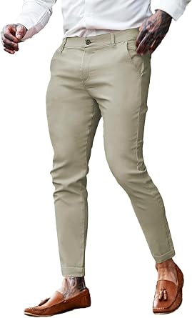 GINGTTO Mens Dress Pants Slim Fit Chino Pants for Men Stretch