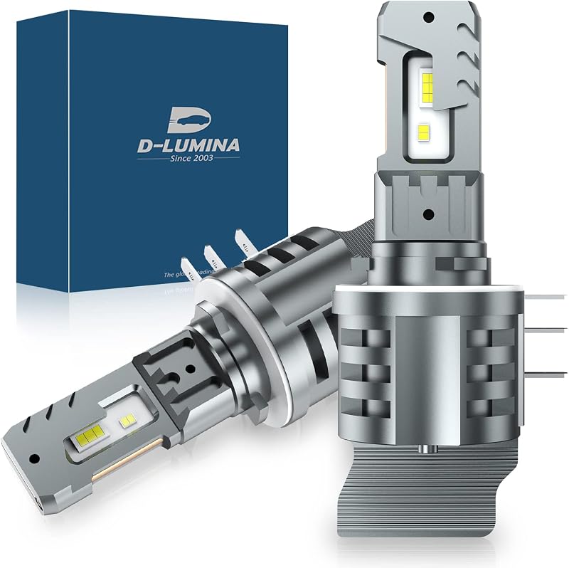 D-Lumina H15 LED fényszóró izzó szett, Canbus hibamentes, 12000LM, 6500K fehér fény, 40W+10W nappali, autó első lámpa, 2 db