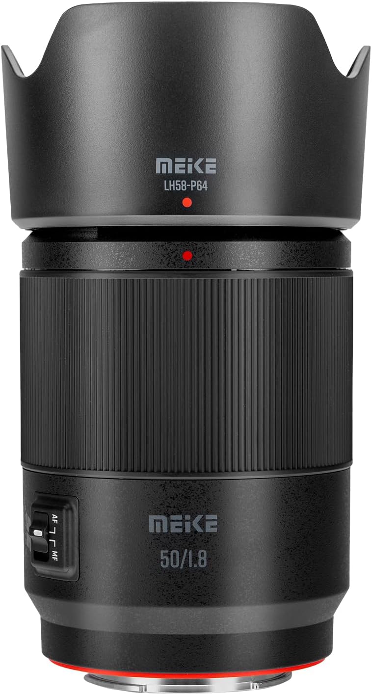 Meike 50mm F1.8 Full Frame AF STM Lens Standard Aperture Auto Focus Fixed Prime Portrait Lenses for Sony E Mount Mirrorless Cameras A9 A7III A7II A7 A7R3 A7R4 A6500 A6300
