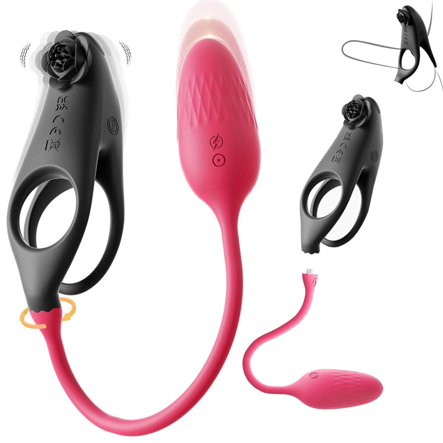 Amazon.com: Sex Toys Unprecedented Unique Design Adult Toys Vibrating Cock  Penis Ring Remote Control G Spot Vibrator Sex Toy for Couple Clitoral  Stimulation for Women Anal Toys Rose Shaped Declirt, Black Red :
