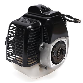 49CC 2 Stroke Engine Motor for Pocket Bike ATV Mini Dirt Bike Scooter, Pull Start Engine Motor Single Cylinder Air Cooling Motor with Fuel TankBlack