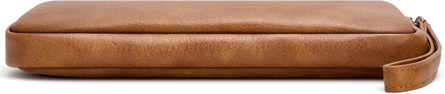 SYTRAH Wristlet Wallets for Women, Clutch Purse Brown
