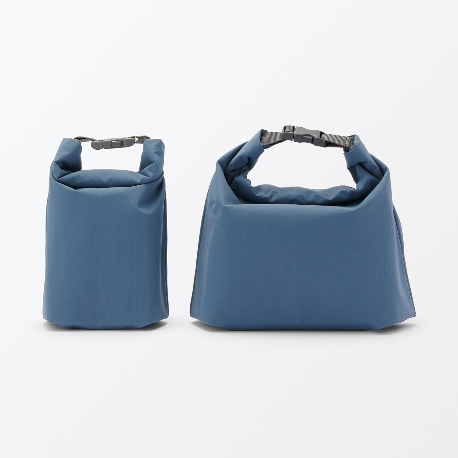 無印良品 MUJI 84905407 Adjustable Height Lunch Bag, Roll Top Type, Large, Smoky Blue