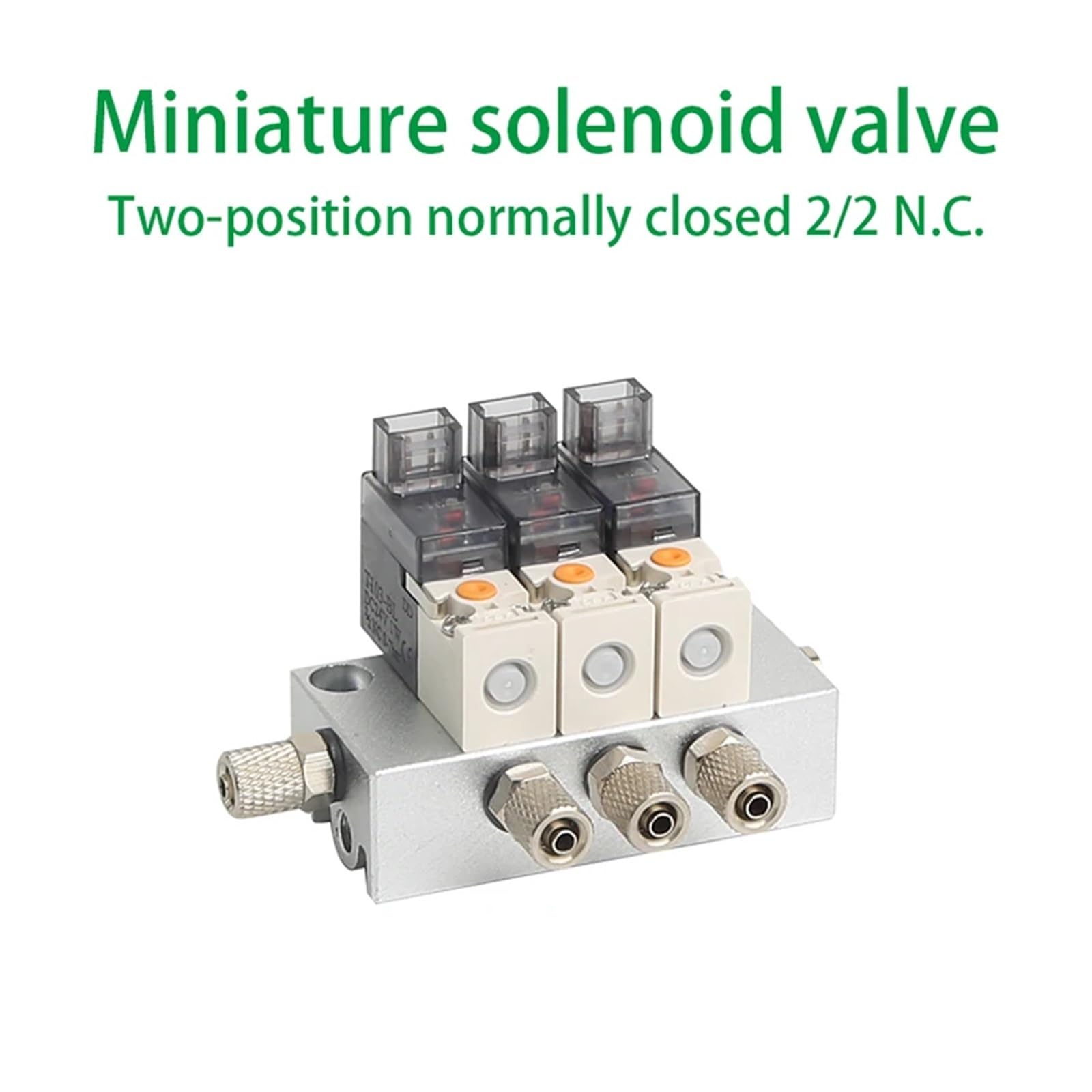Uniwersalny mikrozawór elektromagnetyczny dodatni i ujemny, dwupozycyjny, trzy normalnie zamknięte, 101-220 V/12 V/24 V (101-12v-6)