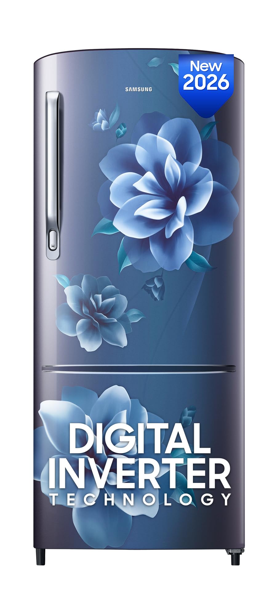 Samsung 183 L, 3 Star, Digital Inverter, Direct-Cool Single Door Refrigerator (RR20H2723CU/NL, Camellia Blue, Single Touch Defrost, 2026 Model)