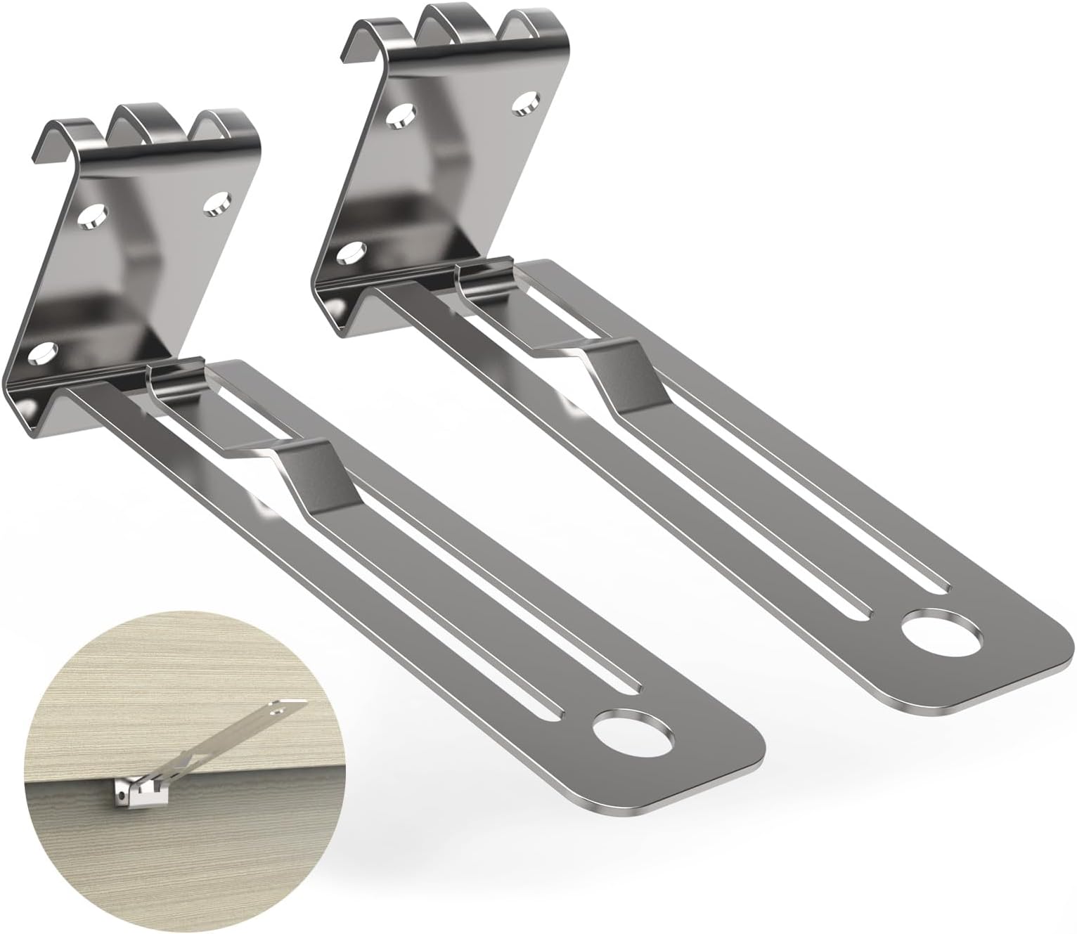 Stainless Siding Installation Tools, Durable Siding Gauge for 5/16'' Thick 12'' Width Fiber Cement Board,Siding Gauge Clamps with 1-1/4'' Overlap, 2 Packs Silver