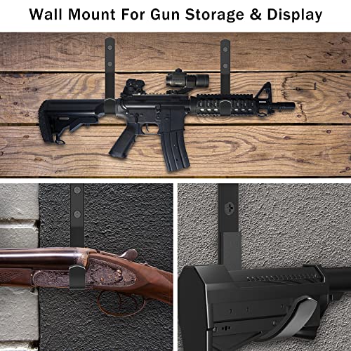 Rtmgob 10 Pieces Gun Rack Wall Mount, Metal J Hook Gun Hanger Rifle Holder For Horizontal Gun Storage Display, Gun Wall Mount For Shotgun Bow Organizer Accessory (5 Pair) #TOP5