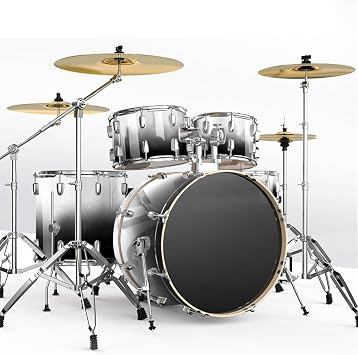 Professional Percussion Instrument Full Size Adult Drum Set 5-Piece Drum Set with Cymbal Stands, Stool, Drum Pedal, SticksD
