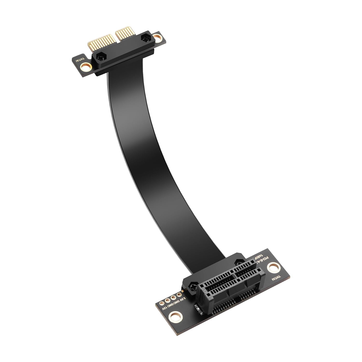 SinLoon PCIe 4.0 X1 Extension Cable 90 Degree PCI-E 1X Male to Female Riser Cable (10CM)