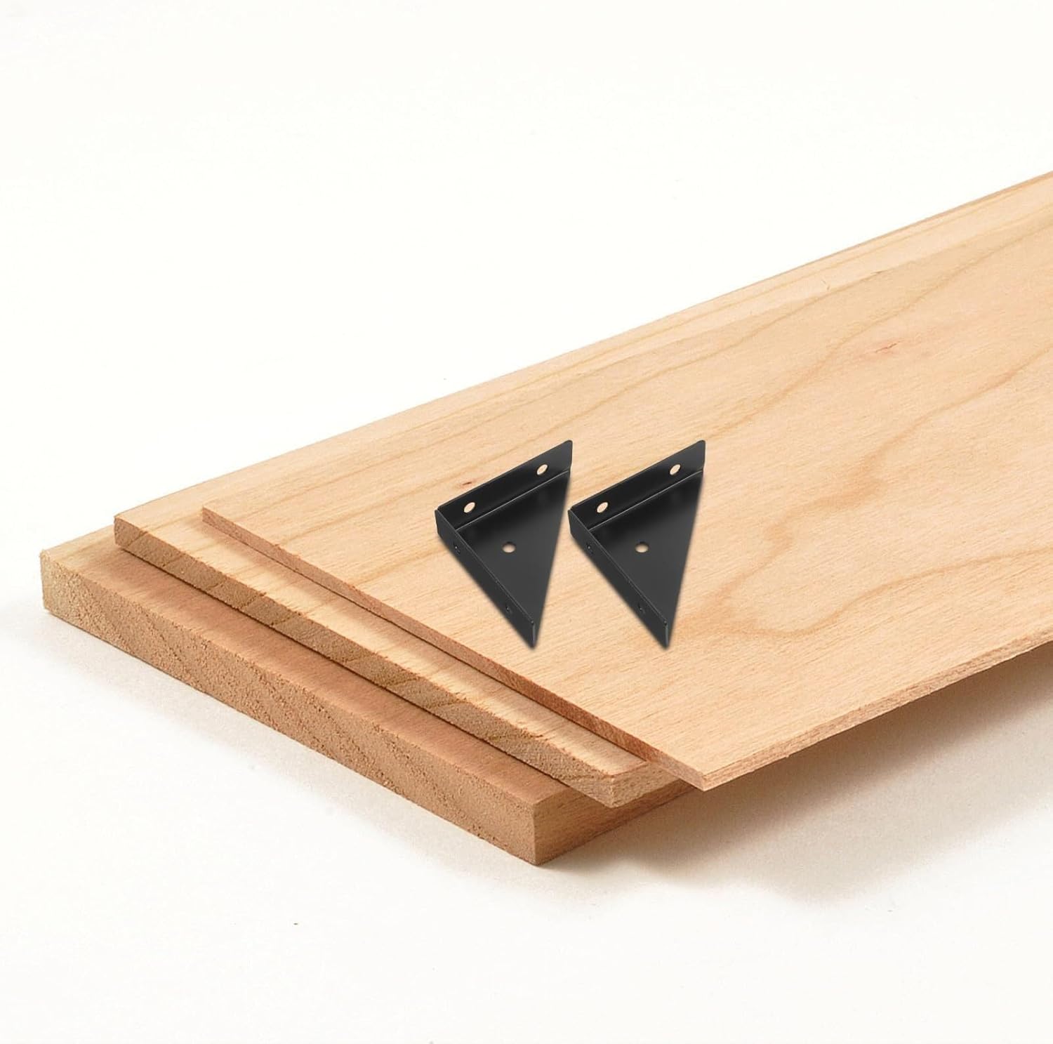 4 Pack Triangle Shelf Bracket Heavy-Duty Fixed Shelf and Cabinet Support Braces, for Furniture Reinforcement