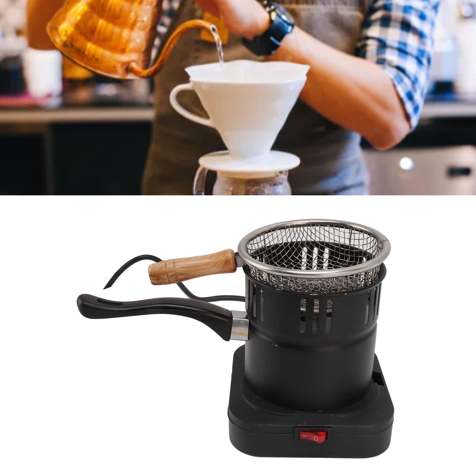 Accendifuoco elettrico a carbone, accessori per barbecue a carbone, accenditore elettrico a carbone, con maniglia, griglia di carbone e cavo, accensione a carbone per Narghilè, Latte Bollente E Caffè