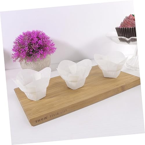 Miniatura 8 de PRETYZOOM 200 unidades de panadería para cupcakes, envoltorios de papel de loto para hornear, tazas de magdalenas, casos, tulipanes, mini muffins,