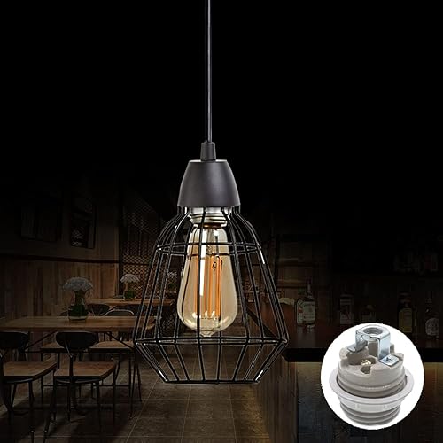 Miniatura 6 de TWDRTDD - Enchufe roscado de porcelana sin llave con Hickey, base mediana E26 roscado de porcelana sin llave, soportes (IPS 18-27)