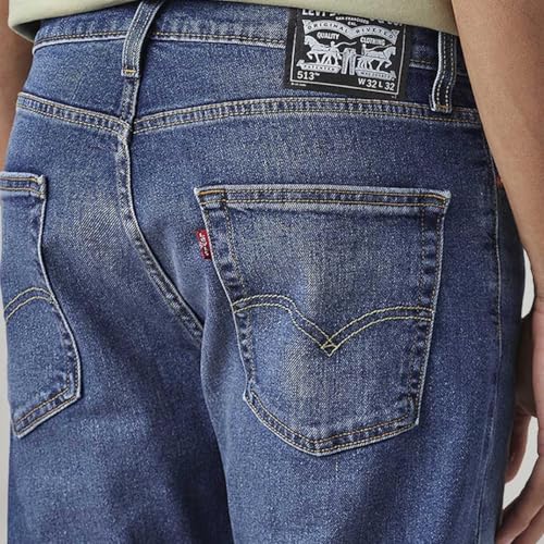 Image of Levi's Men's 513 Mid Indigo Straight Fit Mid Rise Jeans