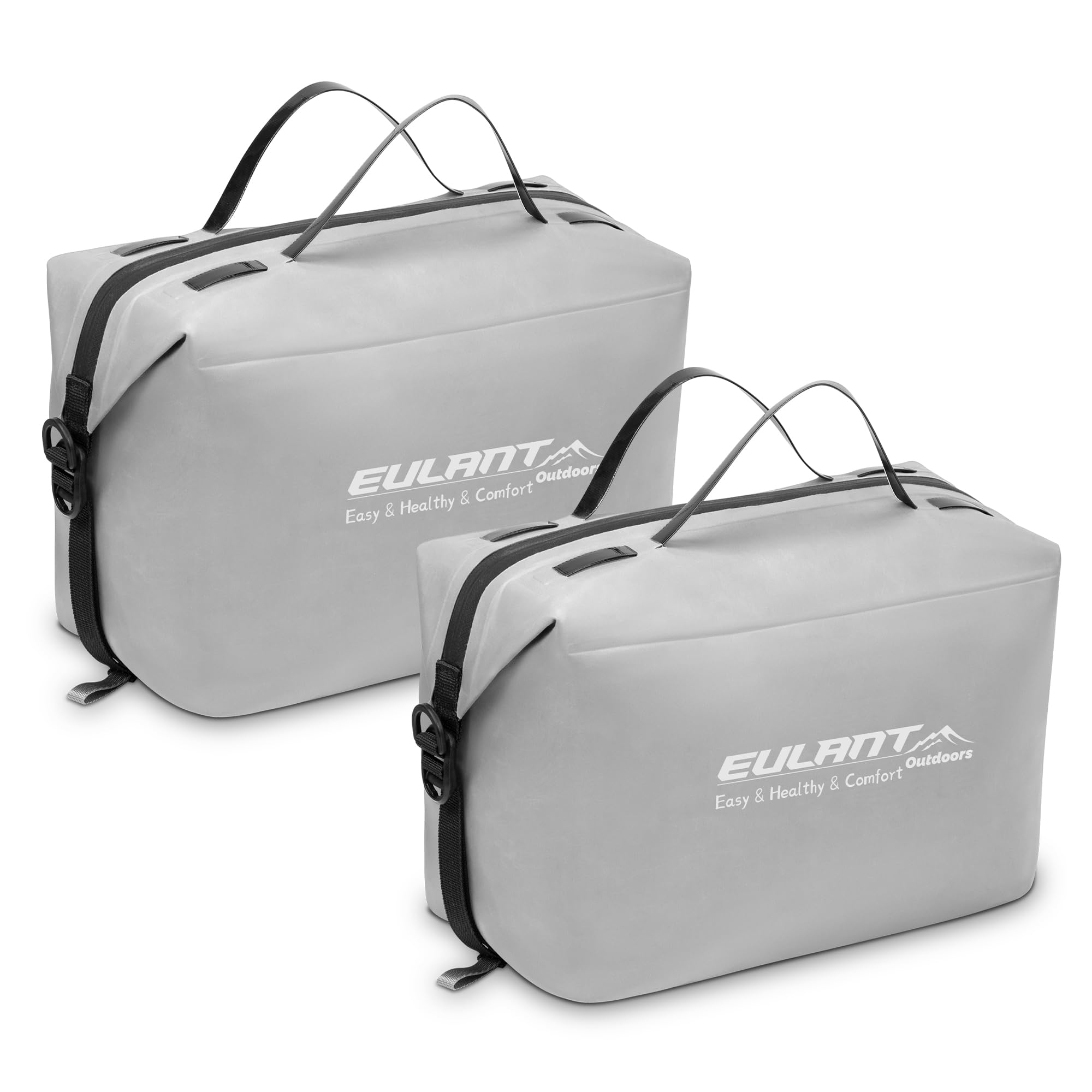 EULANT Beauty case da viaggio con manico, per uomini e donne, organizer impermeabile di grande capacità, per accessori da toeletta, viaggi, viaggi di lavoro, Confezione da 2 grigio