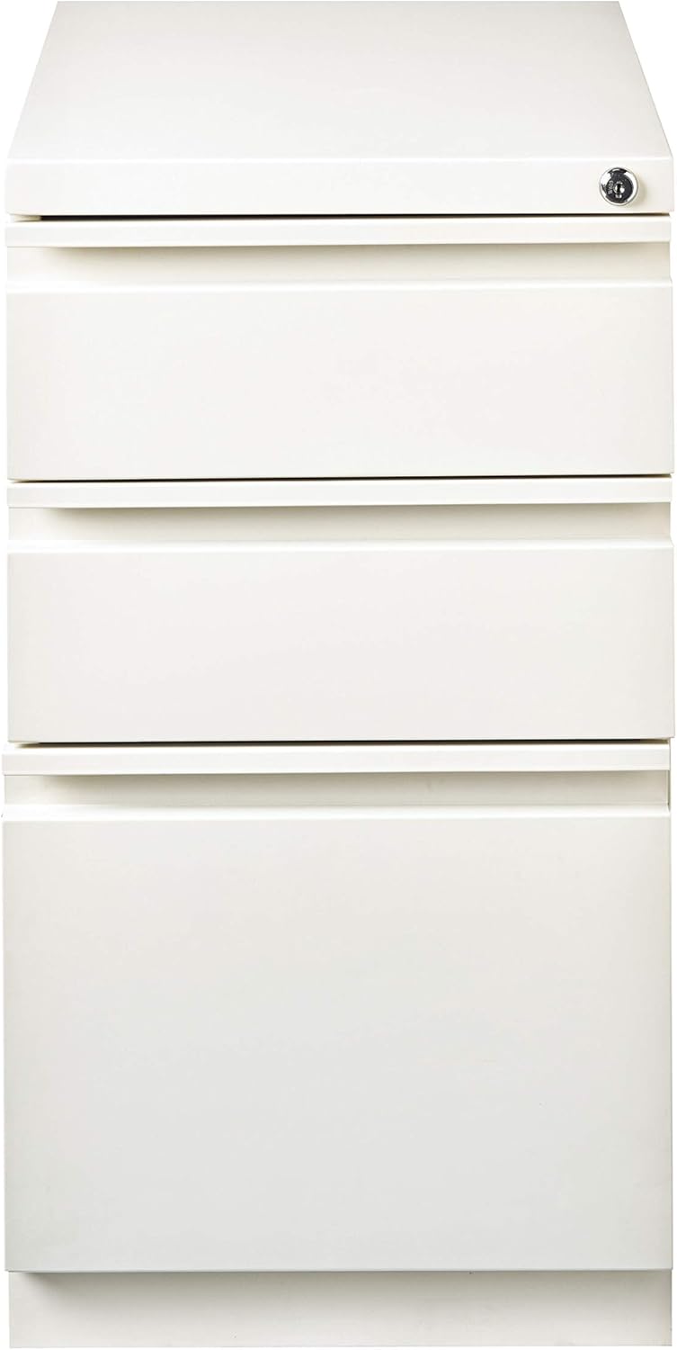 Office Dimensions 20 Inch Deep Metal 3 Drawer Box-File with Full Pull, for Home and Office, Holds Letter Width Hanging Folders Mobile Pedestal, 20-Inch, Charcoal : Office Products